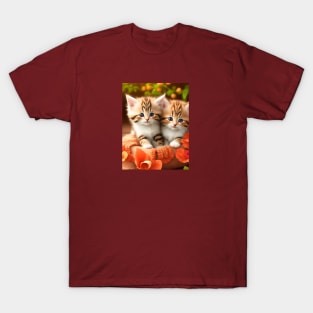 Cute kittens in a basket T-Shirt